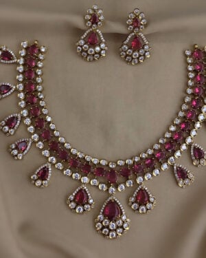 Pure Zirconian Diamond Necklace Set, ORN0406BM31