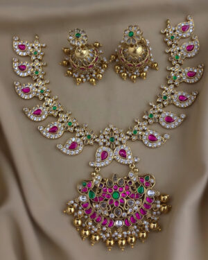 Pure Zirconian Diamond Necklace Set, ORN0406BM33