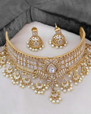 Pure Zirconian Diamond Necklace Set, ORN0406BM35