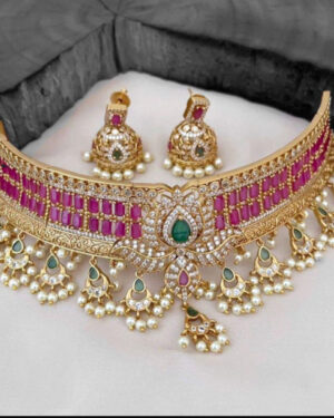 Pure Zirconian Diamond Necklace Set, ORN0406BM36