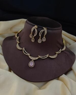 Pure Zirconian Diamond Necklace Set, ORN2306BM24