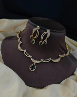 Pure Zirconian Diamond Necklace Set, ORN2306BM25