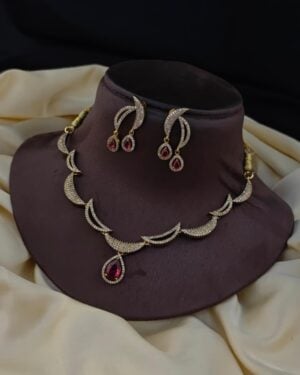 Pure Zirconian Diamond Necklace Set, ORN2306BM28