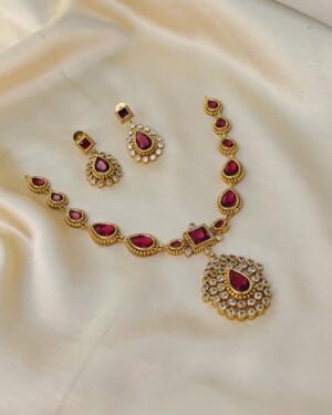 Pure Zirconian Diamond Necklace Set, ORN2306BM35