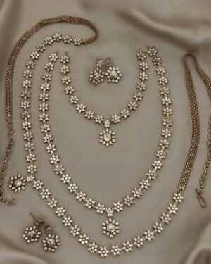 Pure Zirconian Diamond Necklace Set, ORN2406AM20