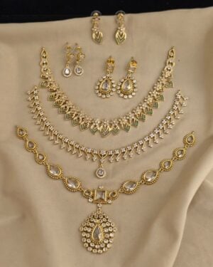 Pure Zirconian Diamond Necklace Set, ORN2406BM47