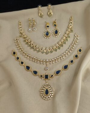 Pure Zirconian Diamond Necklace Set, ORN2406BM48