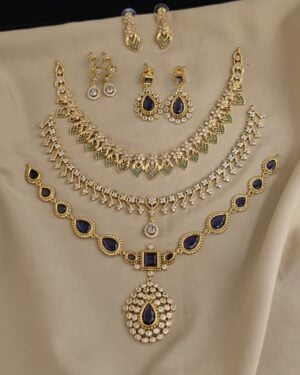 Pure Zirconian Diamond Necklace Set, ORN2406BM49