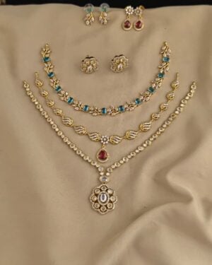 Pure Zirconian Diamond Necklace Set, ORN2406BM51