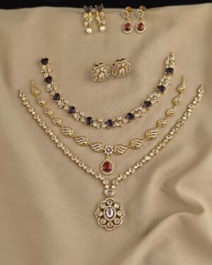 Pure Zirconian Diamond Necklace Set, ORN2406BM52