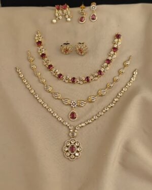 Pure Zirconian Diamond Necklace Set, ORN2406BM54