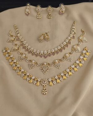 Pure Zirconian Diamond Necklace Set, ORN2406BM55