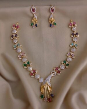 Pure Zirconian Diamond Necklace Set, ORN2507BM2
