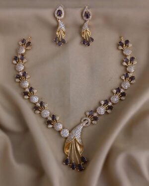 Pure Zirconian Diamond Necklace Set, ORN2507BM5