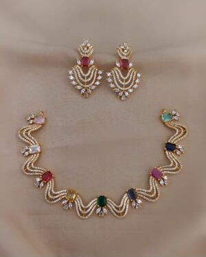 Pure Zirconian Diamond Necklace Set, ORN2109BM1