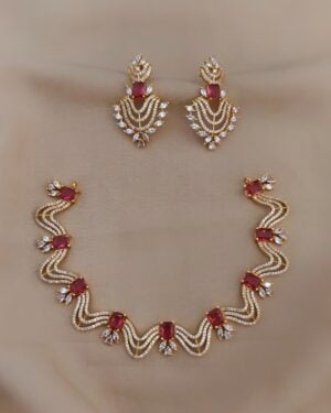 Pure Zirconian Diamond Necklace Set, ORN2109BM3