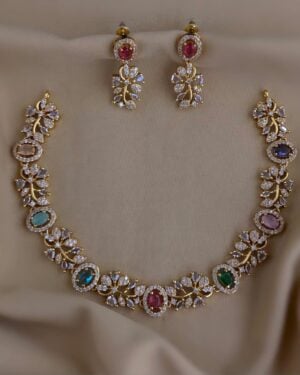 Pure Zirconian Diamond Necklace Set, ORN2109BM8